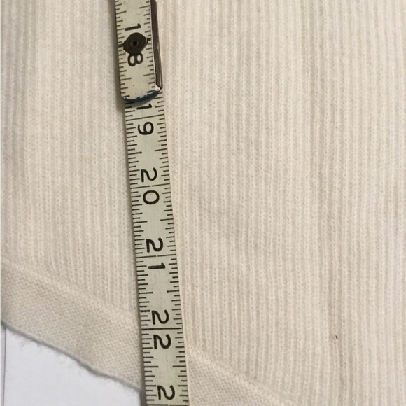 RACHEL ZOE MED 100% cashmere IVORY V NECK HI/LOW SWEATER NWT - Picture 7 of 8